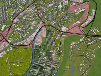 Montreal City of Canada Low-poly 3D model