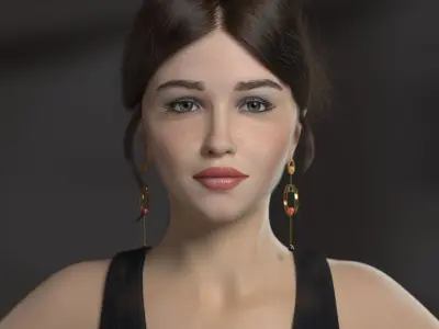 Emilia - photo realistic female model 3D model