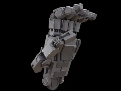 Mecha hand 3D model