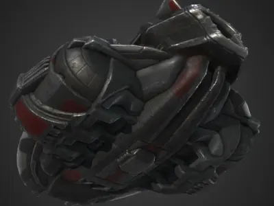 Lowpoly Pirate SpaceShip Low-poly 3D model