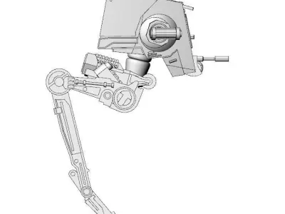 AT-ST vehicle Star Wars 3D model