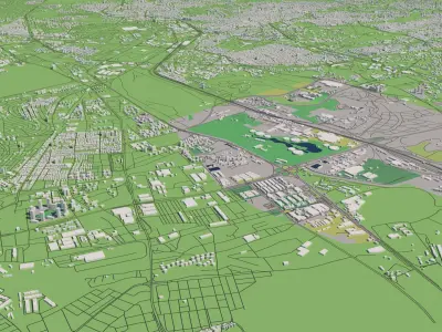 Ankara Turkey 25x25km 3D City Map 3D model