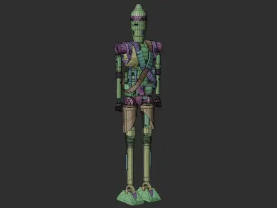 IG-11 bounty hunter droid Low-poly 3D model