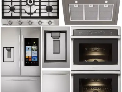 samsung appliances collection Low-poly 3D model