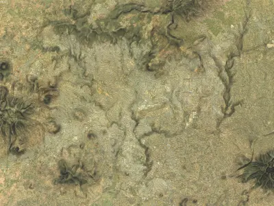 Addis Ababa - 3D Terrain Model Low-poly 3D model