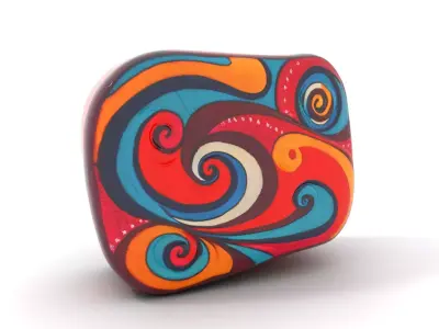 Colorful Swirls Doormat Model Pack Low-poly 3D model