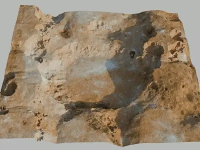 Landscape 3D model Low-poly 3D model