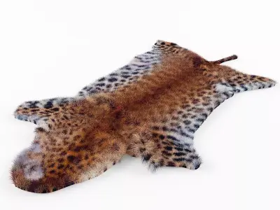 leopard skin Low-poly 3D model