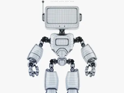 Digital robotic retro bot II 3D model