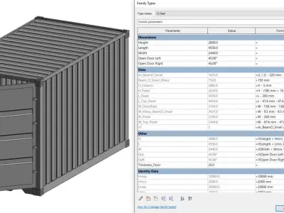 Container Shipping Full Parameter 3D model