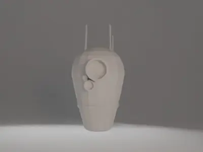 Robot mecanic assistant Low-poly 3D model