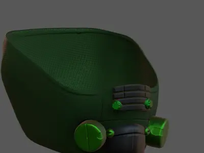 Gas mask helmet 3d model scifi Low-poly  Low-poly 3D model 239
