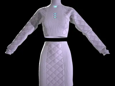 Futuristic clothes Scifi outfit 3D model