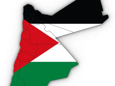 3d Political Map of Jordan 3D model