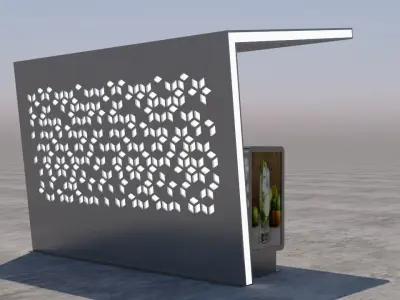 Bus Stop Modern 1 3D model