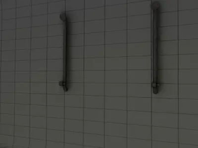 gym shower Low-poly 3D model