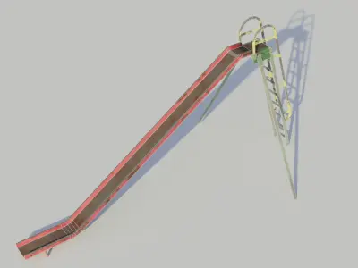 Playground Slide - Low-poly PBR Low-poly 3D model