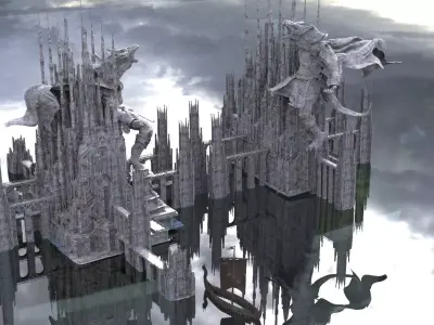 Werewolf Temple of lycanthropy extended 3D model