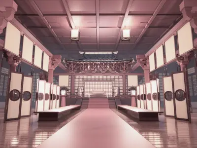 Historical Series - Ancient Banquet Palace Interior 1 3D model