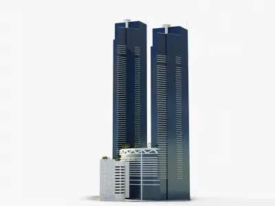 Sumou towers - Saudi arabia jeddah 3D model