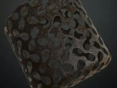 Worn Metal Grill PBR Seamless Texture
