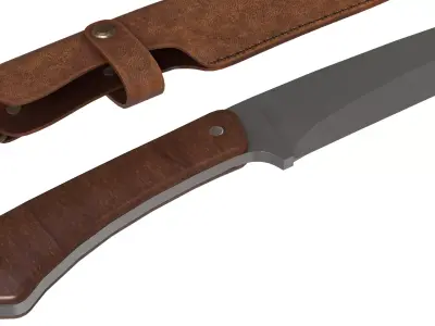 Hunter Knife Low-poly 3D model