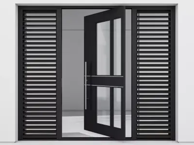 Aluminium door 196 3D model