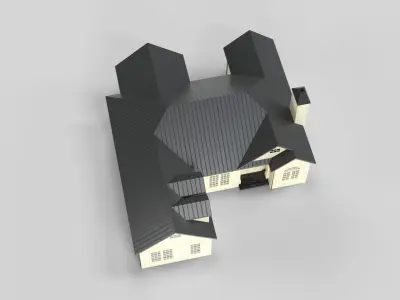 Cottage House Design 10T5 Low-poly 3D model