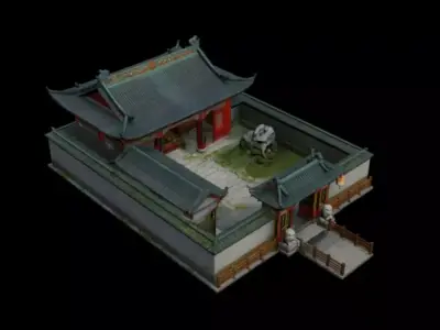  courtyard 3D model