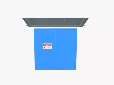 Industrial Door Low-poly 3D model