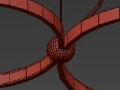 PLANETARY two circular pendant lights hanging 3D model