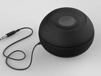 Speaker 3d model with light Low-poly 3D model