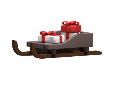 christmas sleigh 3D model