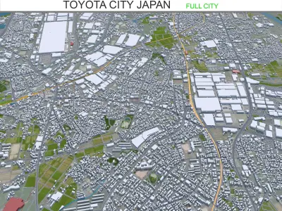 Toyota City Japan Low-poly 3D model