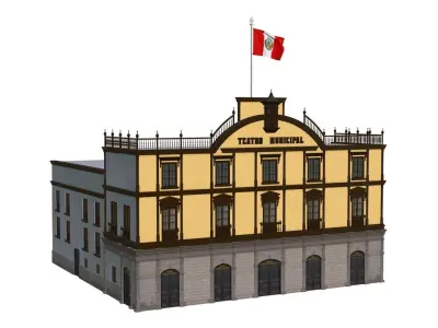 Teatro Municipal de Tacna - Low poly Low-poly 3D model