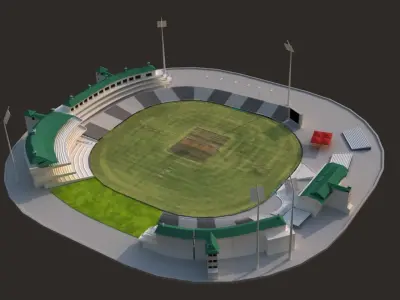 NewZealand Cricket Stadium 3D model