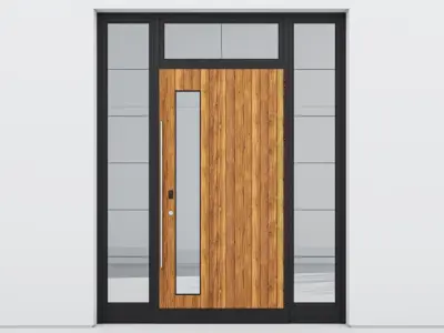Aluminium door 69 3D model