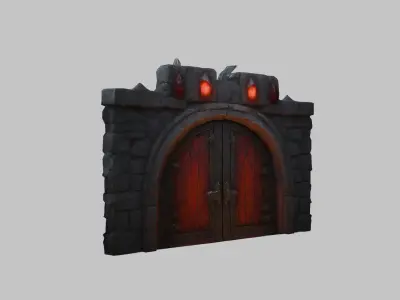 Fantasy Dungeon Gate - 3D Model Low-poly 3D model