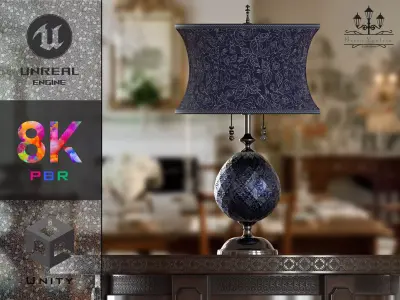 Lampshade-GL01-Navy Low-poly 3D model