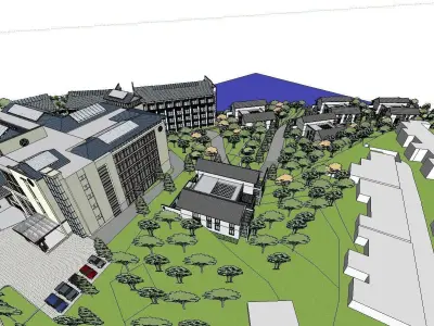 vacation spot-Resort-Fashion Leisure Hotel-0105 3D model