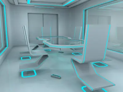 Sci Fi Office Room  3D model