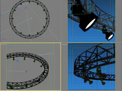 Metallic structure truss 02 3D model