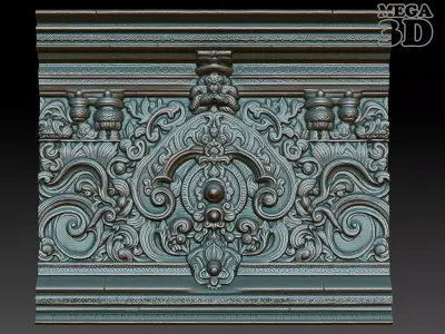 Indian Temple Wall basrelief 30 240622 3D print model
