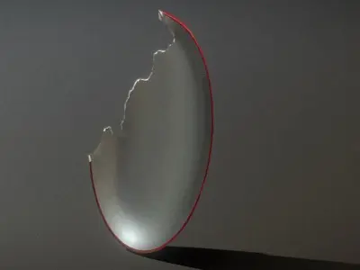 Captain America Broken Shield Low-poly 3D model