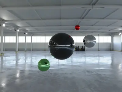 HDRI - Warehouse Interior 5b - 8192x4096 - 2 versions Texture