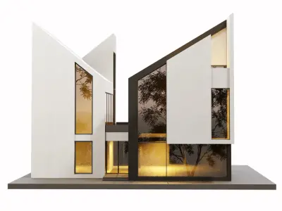 Model villa 08 Low-poly 3D model