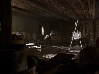 Modular Houses Low-poly 3D model