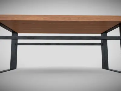 Sumple Bench Low-poly 3D model