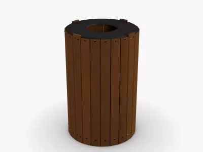 Trash Can 03 Low-poly 3D model