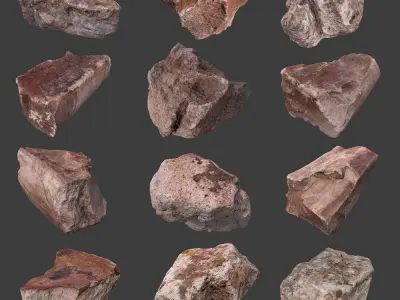 Ultimate Stones and Debris Pack Low-poly 3D model